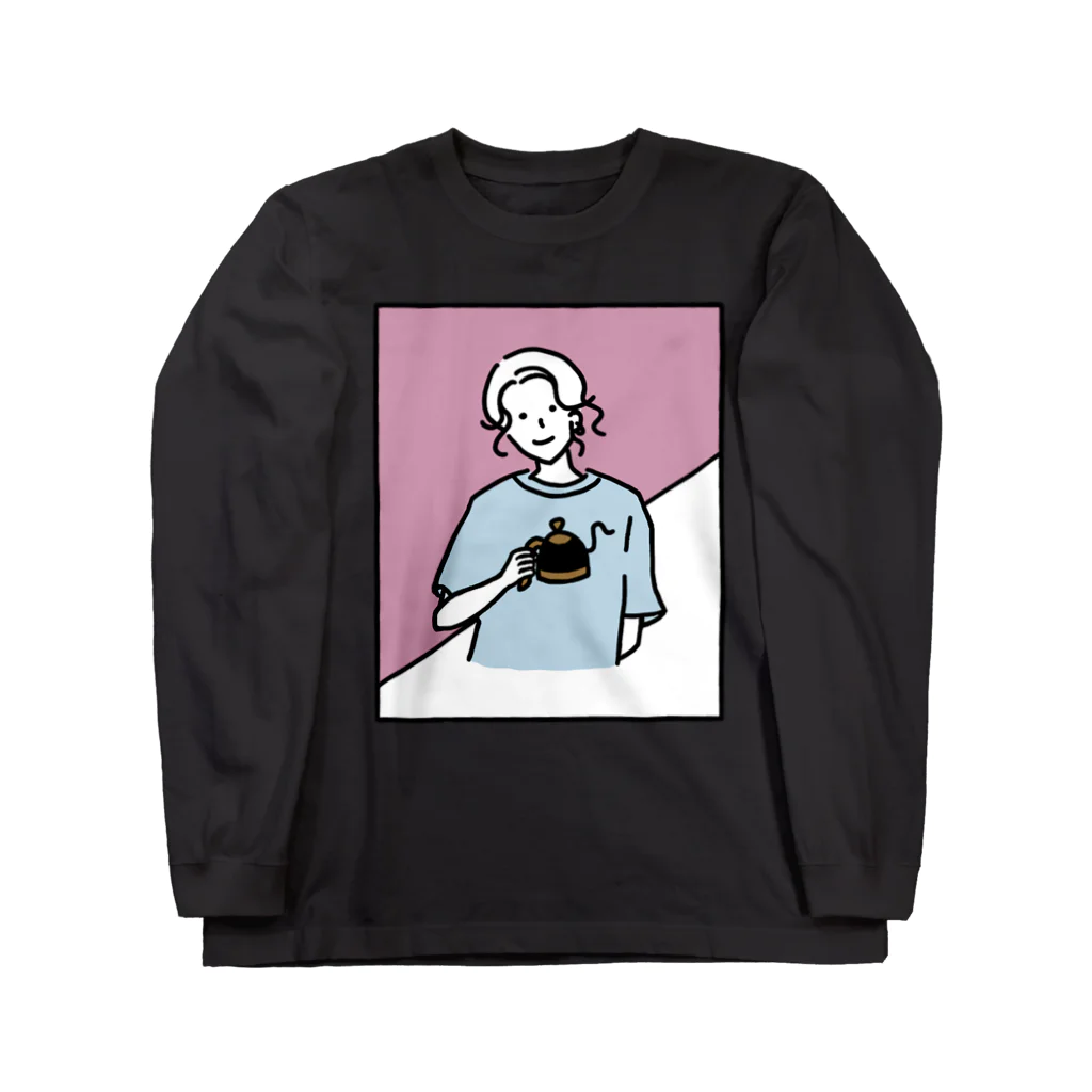 TALUTO DOT COFFEEのシンプル　ボーイ（表） Long Sleeve T-Shirt