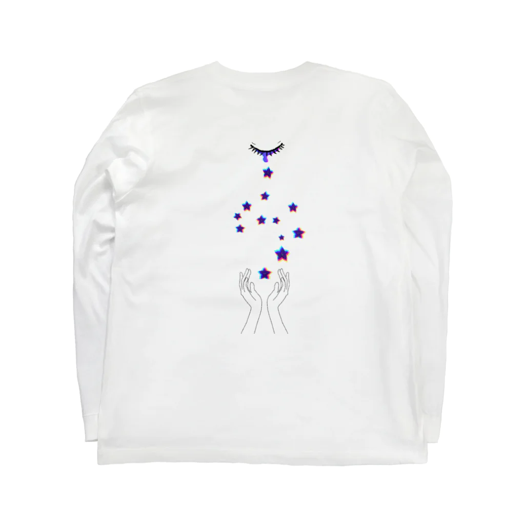 ［A__ru.］の竜胆×涙(黒) Long Sleeve T-Shirt :back