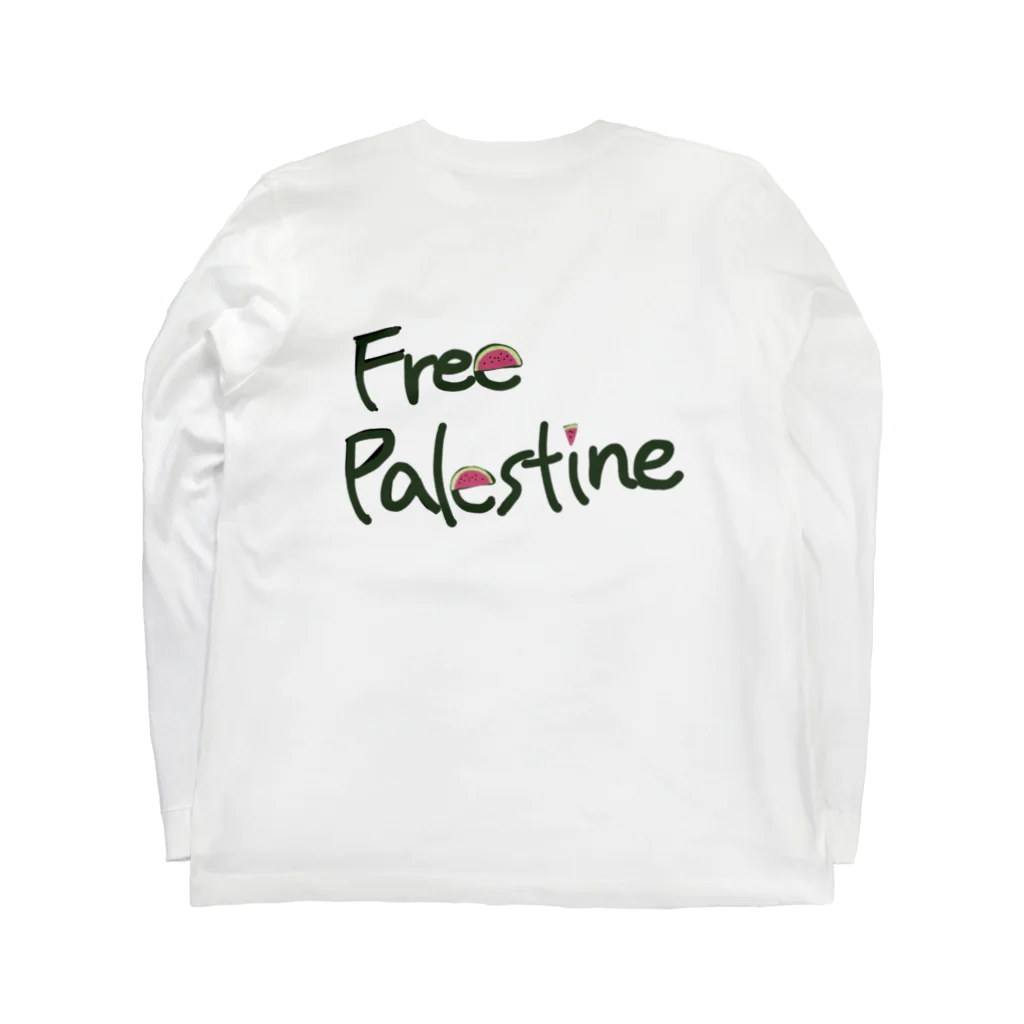 ayano のFree palestine  Long Sleeve T-Shirt :back