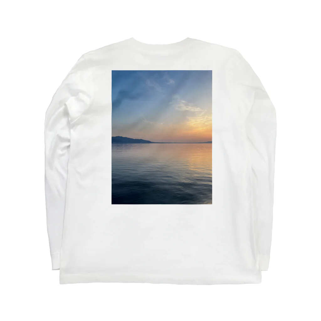漁火のさざ波 Long Sleeve T-Shirt :back
