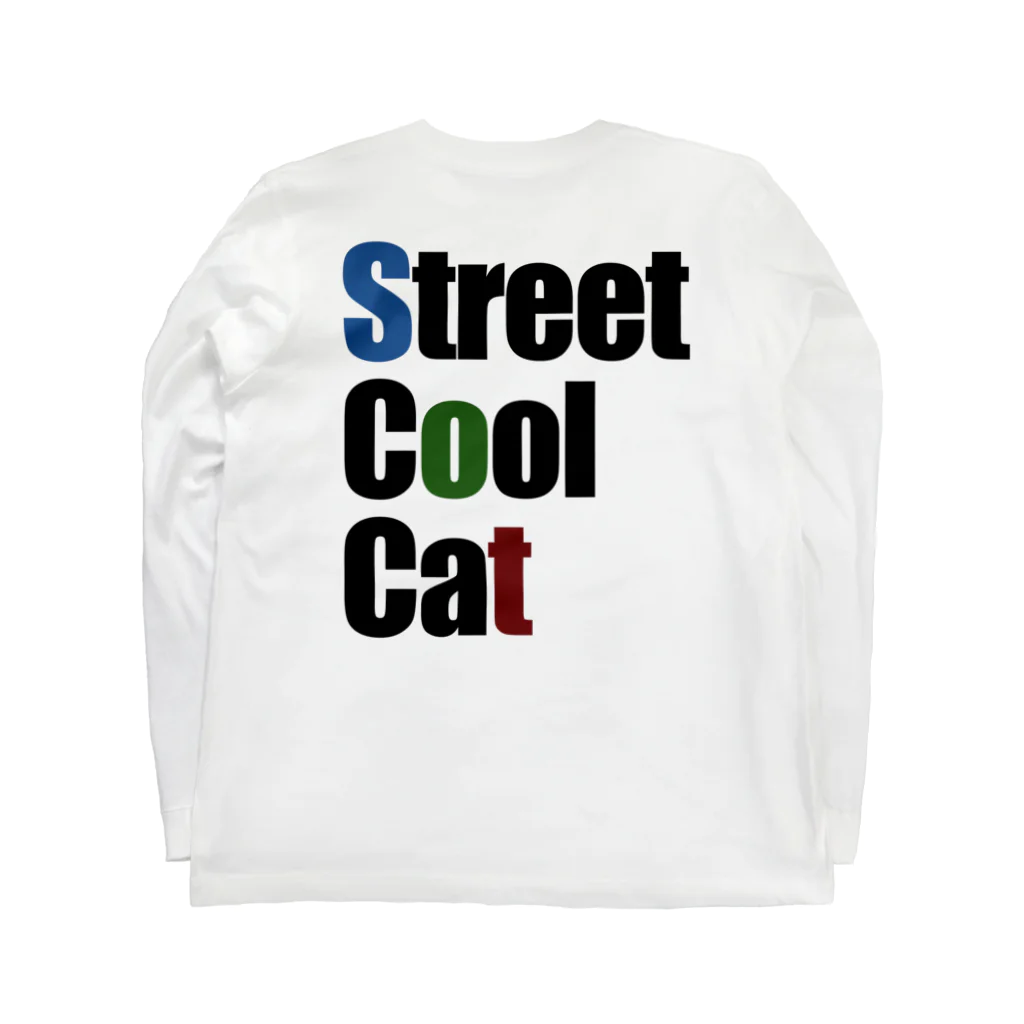 まつり猫ショップのStreet Cool Cat ロンT Long Sleeve T-Shirt :back