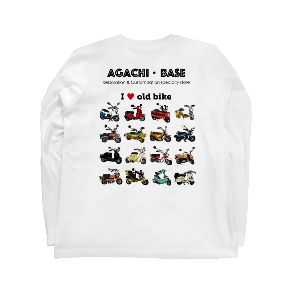 はばたきの旧車レトロな原付たち Long Sleeve T-Shirt :back