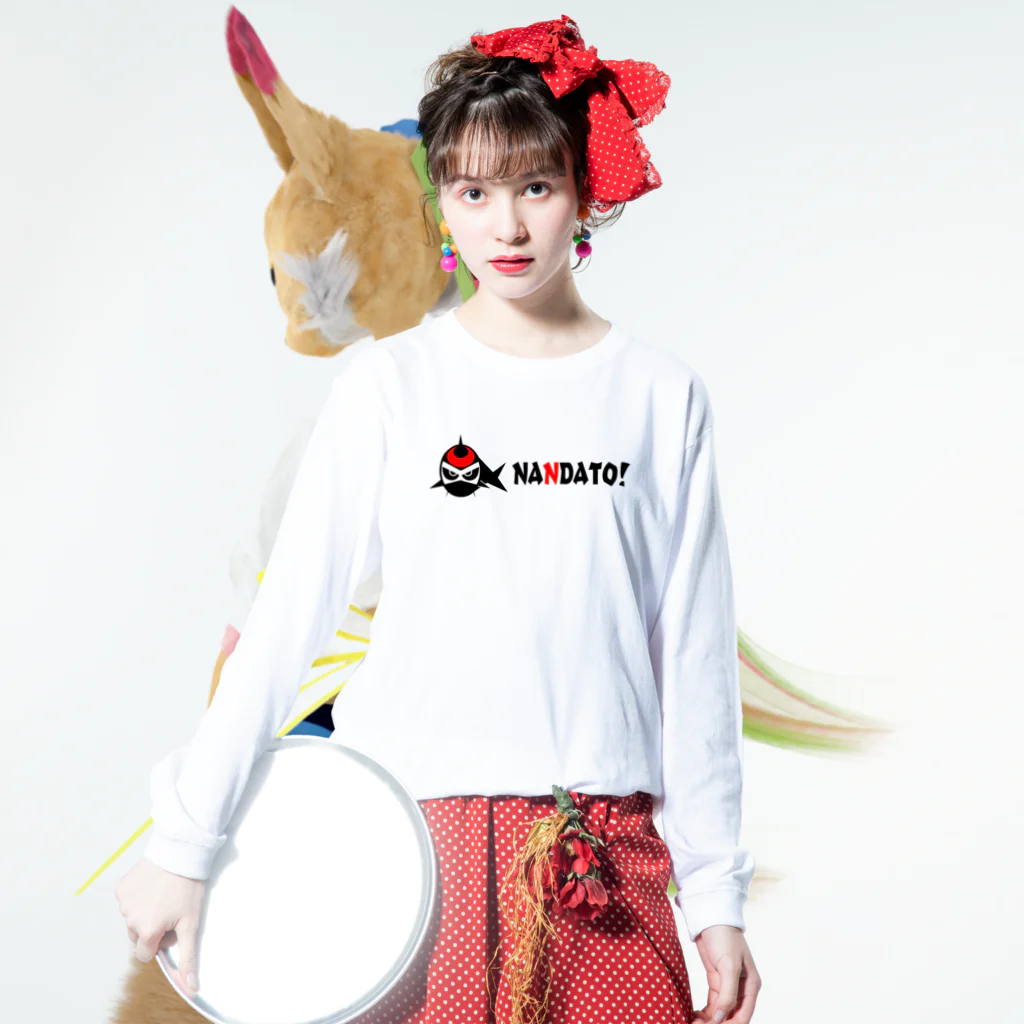 KOIKOIのNANDATO!-KOIKOI-NINJYA Long Sleeve T-Shirt :model wear (front)
