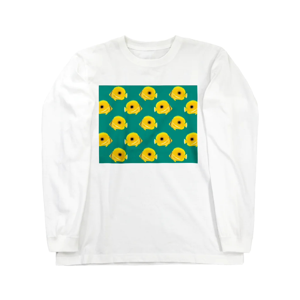 さちこの生物雑貨のウミヅキチョウチョウオ Long Sleeve T-Shirt