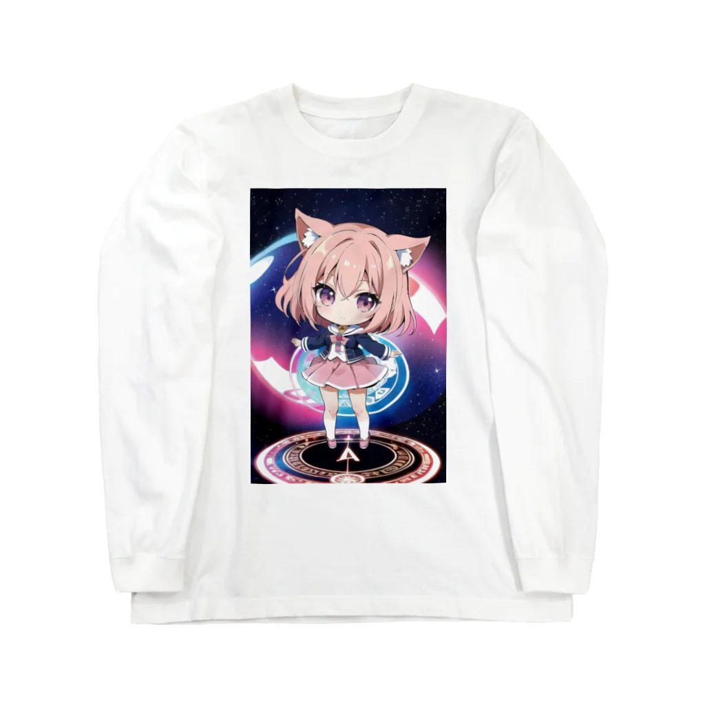 AIオリジナルイラスト　美女男子の癒し効果のミニキャラ Long Sleeve T-Shirt