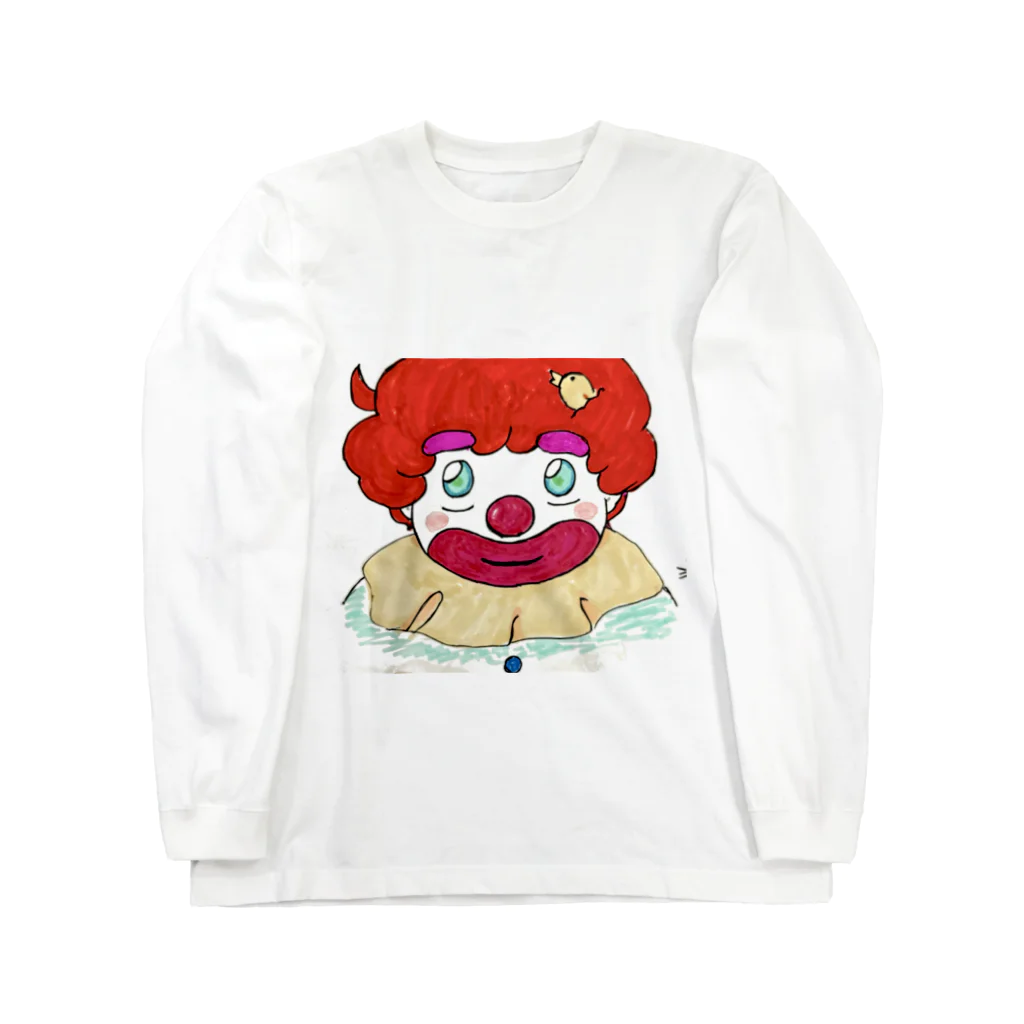 難病と共存するママの部屋の赤いピエロ Long Sleeve T-Shirt
