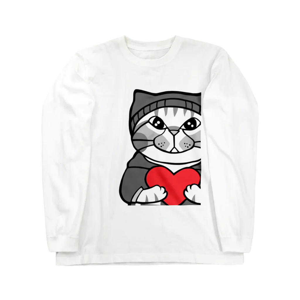 まつり猫ショップのStreet Cool Cat ロンT Long Sleeve T-Shirt