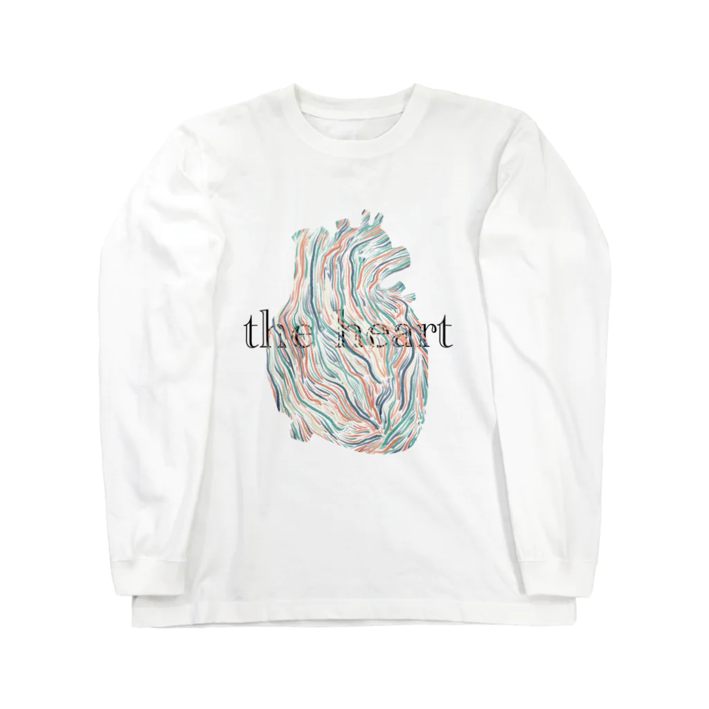 line illustrationの心臓 Long Sleeve T-Shirt