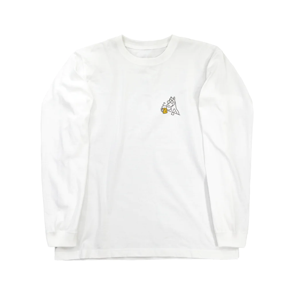 とうけいばのビールが旨いロンＴ (淡) Long Sleeve T-Shirt