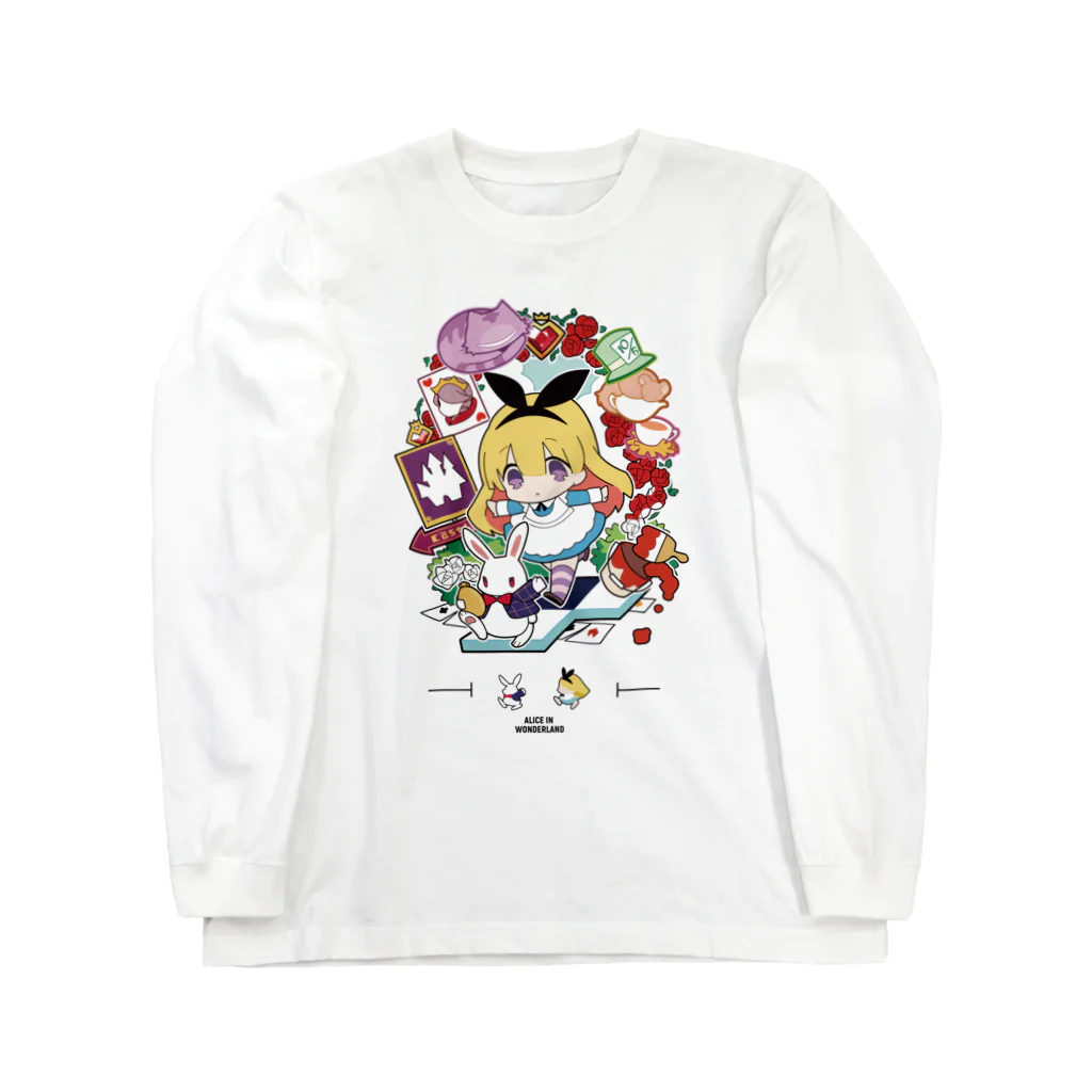 (不思議の国のアリス) Alice In Wonderland オフィシャル商品 レディース Flowers トレーナー コットン 長袖 トップス B a179f.jpg