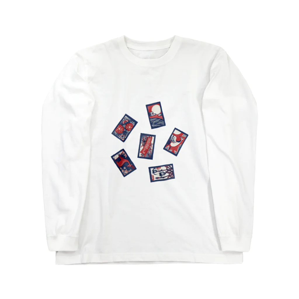 IZANAMI by Akane Yabushitaの【日本レトロ#30】花札 Long Sleeve T-Shirt