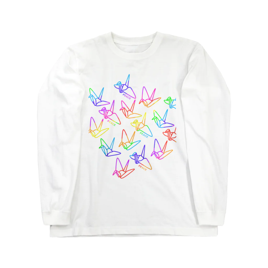 のぐちさきのPEACE-平和への祈り-レインボー Long Sleeve T-Shirt