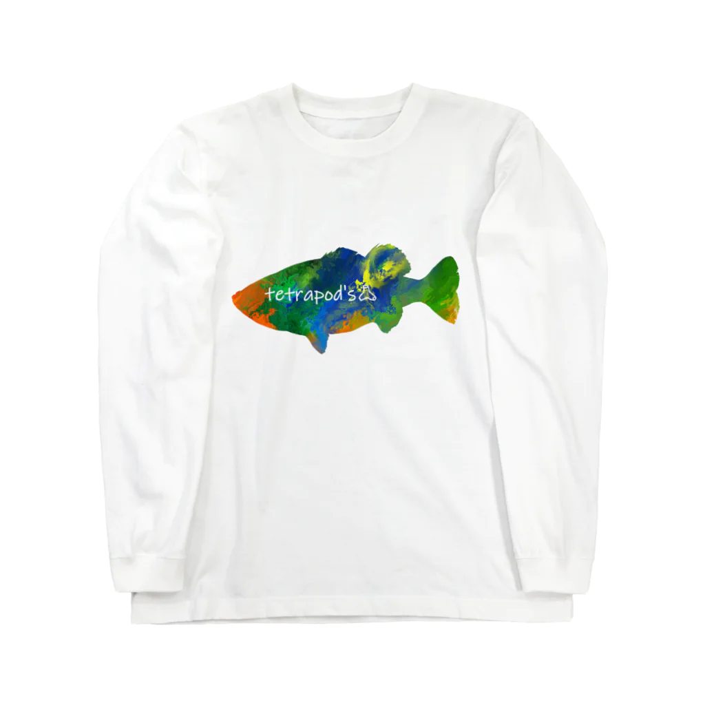 tetrapod'sのテトラポッヅロゴ(ブラックバス) Long Sleeve T-Shirt
