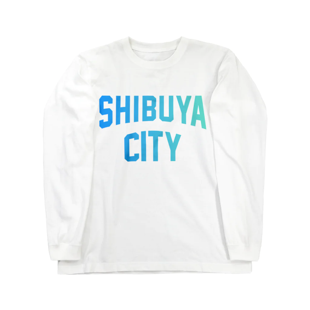 JIMOTOE Wear Local Japanの渋谷区 SHIBUYA WARD ロゴブルー Long Sleeve T-Shirt