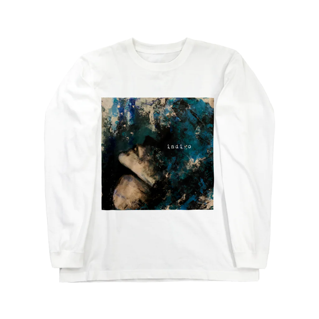 渦-UZU-Goods Shopのindigo Long Sleeve T-Shirt