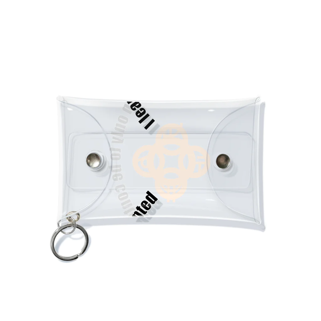 『Nothing Is Real』-- IN SUZURIの吾唯足知h.t.ショルダーアーチ橙・黒英語 Mini Clear Multipurpose Case