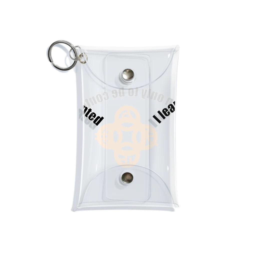 『Nothing Is Real』-- IN SUZURIの吾唯足知h.t.ショルダーアーチ橙・黒英語 Mini Clear Multipurpose Case