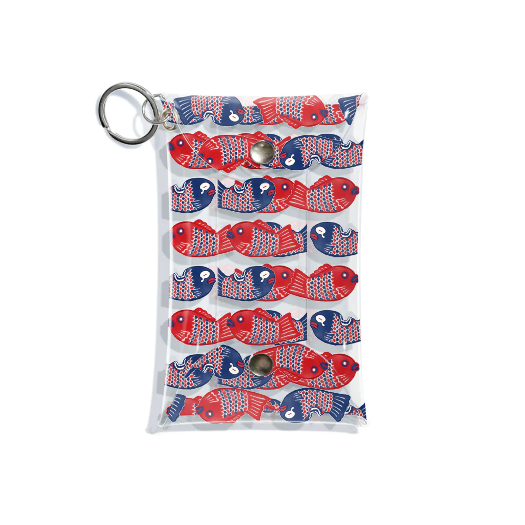 IZANAMI by Akane Yabushitaの【日本レトロ#05】たい焼き（パターン・背景透過） Mini Clear Multipurpose Case