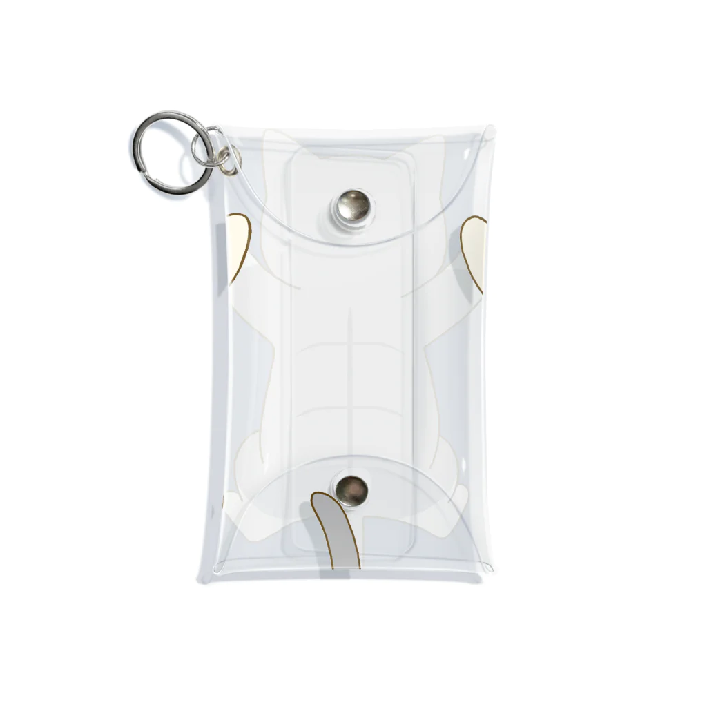 かわいいもののおみせ　いそぎんちゃくのしがみつくサバ白猫 Mini Clear Multipurpose Case