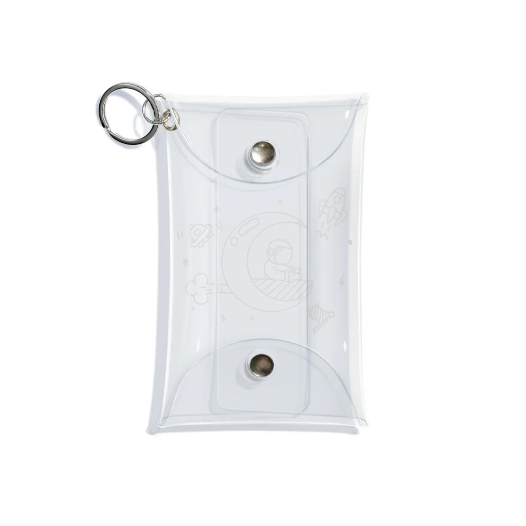 Moon.mondの宇宙飛行士操縦中 Mini Clear Multipurpose Case