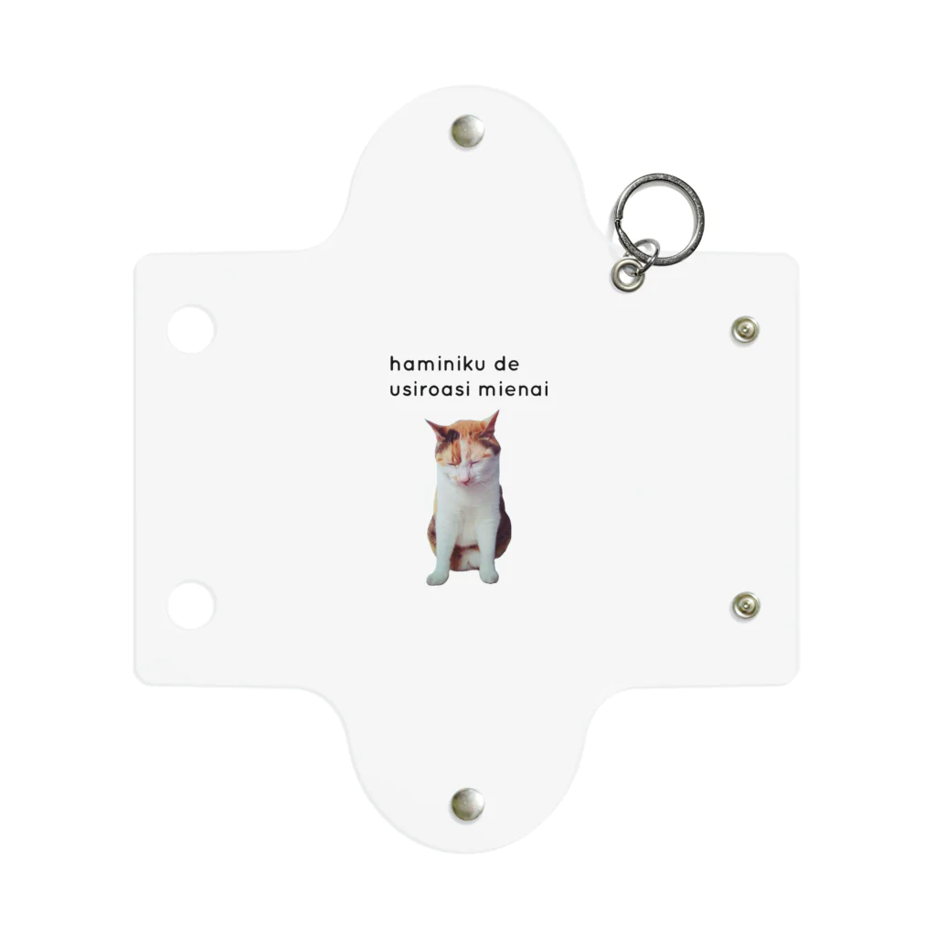 MIKE MIKE nekoのハミ肉でうしろ足見えない三毛猫 Mini Clear Multipurpose Case