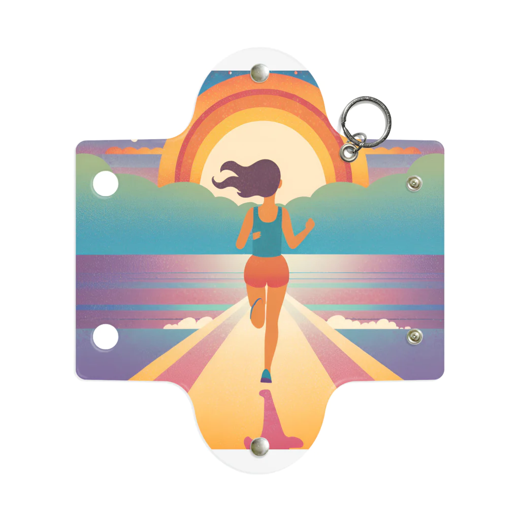 エイエイショップの光に向かって走る女子のグッズ Mini Clear Multipurpose Case