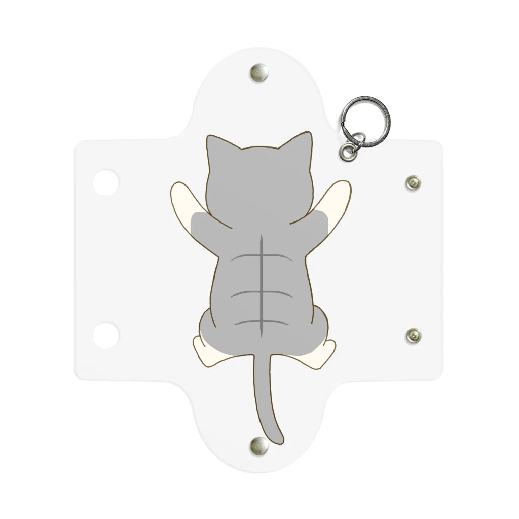 かわいいもののおみせ　いそぎんちゃくのしがみつくサバ白猫 Mini Clear Multipurpose Case