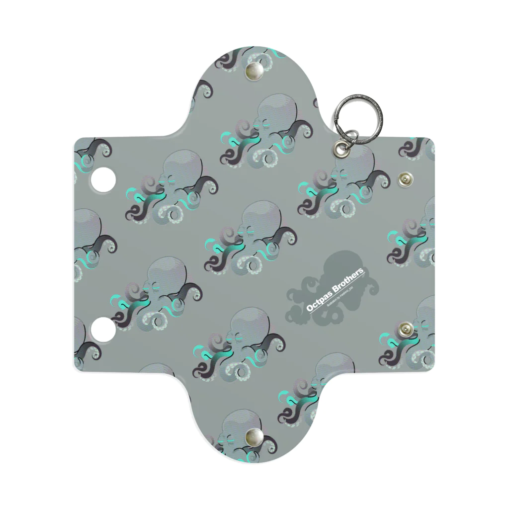 MeshinoのOctopus Brothers【ブルー】 Mini Clear Multipurpose Case