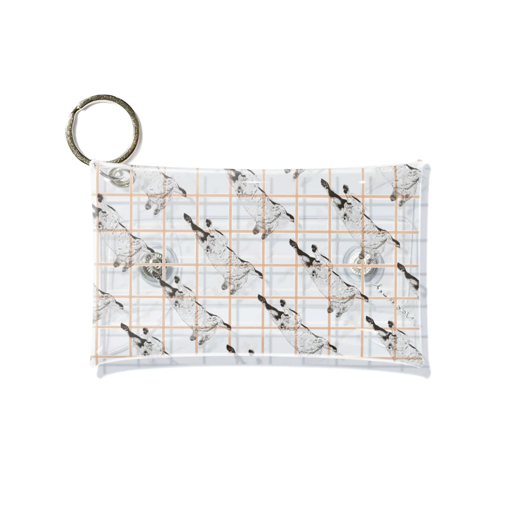 noe_to_meg (ノエとめぐ)の斜めモノグラム風フレブル Mini Clear Multipurpose Case