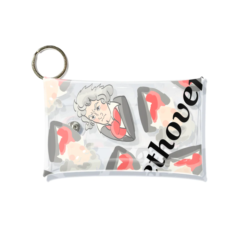 AmorosoのBeethoven（柄） Mini Clear Multipurpose Case