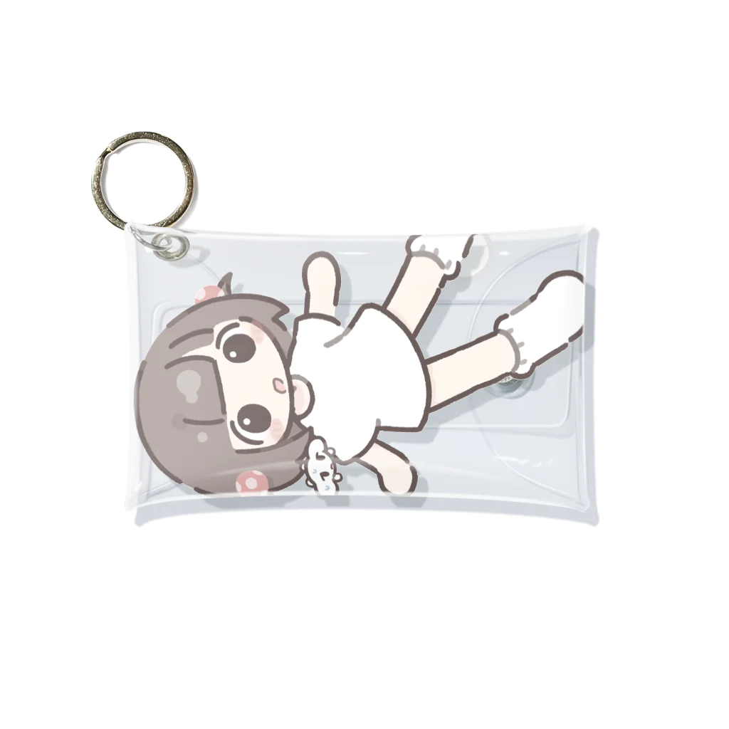 suzuriよわいぬ店のさむいちゃん！ Mini Clear Multipurpose Case