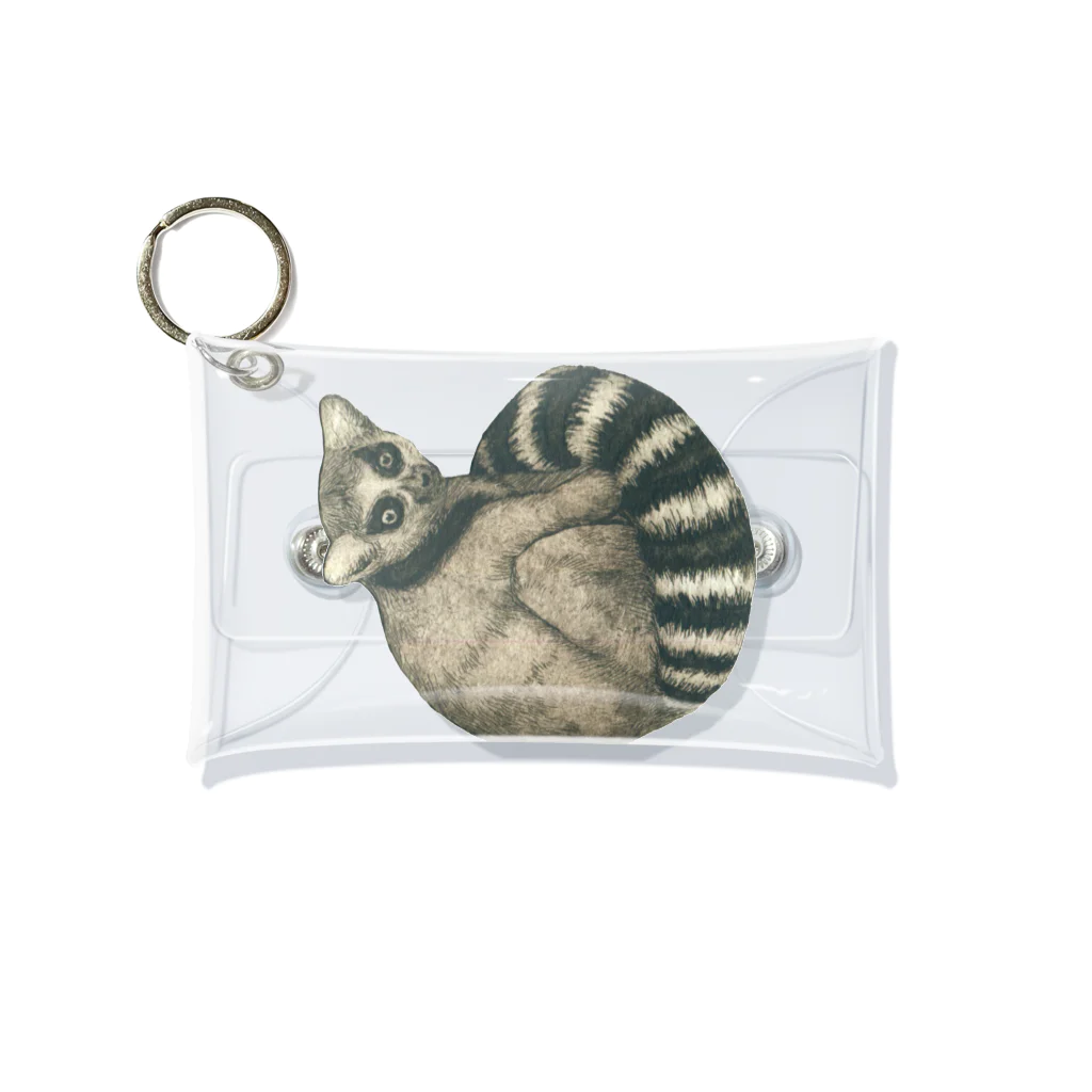 一寸五分舎のワオキツネザル Mini Clear Multipurpose Case