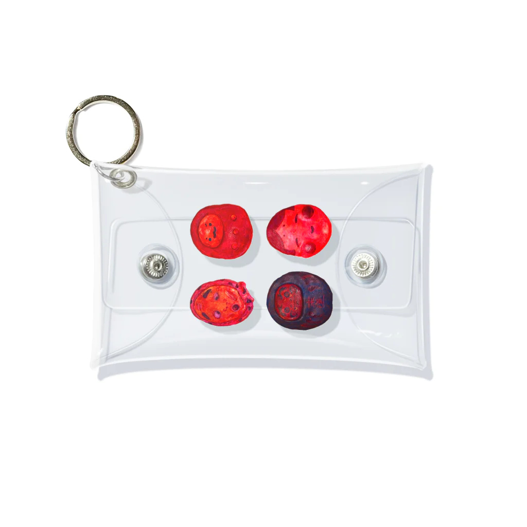 福尾末道の愉快２　赤 Mini Clear Multipurpose Case