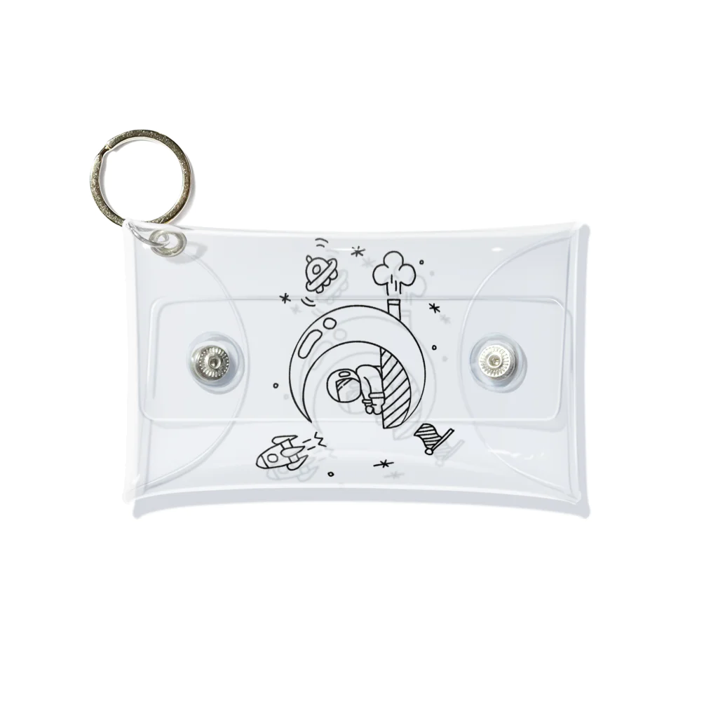 Moon.mondの宇宙飛行士操縦中 Mini Clear Multipurpose Case
