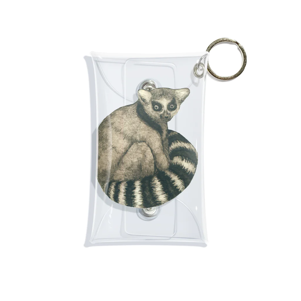 一寸五分舎のワオキツネザル Mini Clear Multipurpose Case
