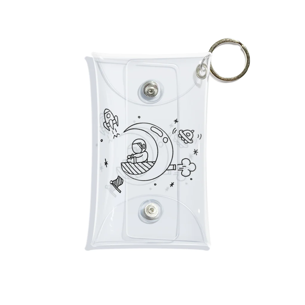 Moon.mondの宇宙飛行士操縦中 Mini Clear Multipurpose Case
