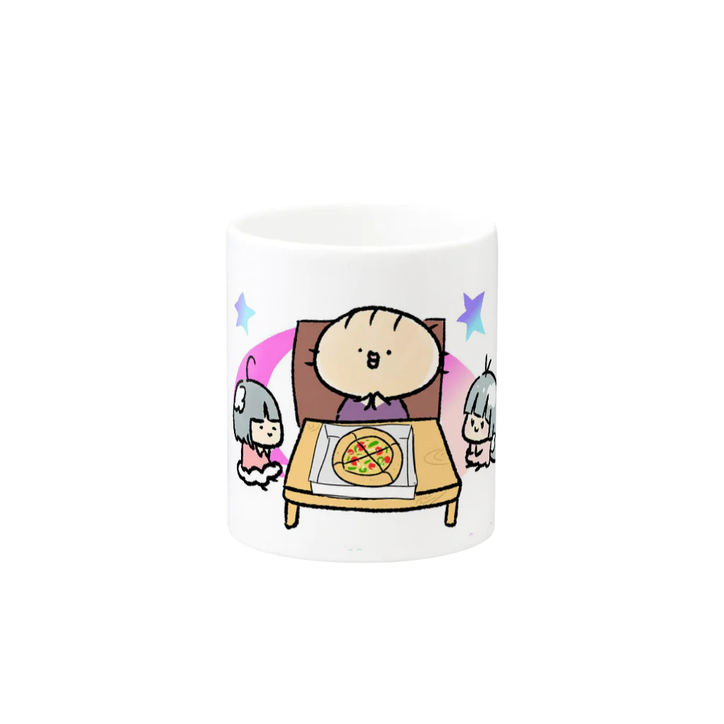 はーちゃん商店のみんなで食べるとおいしいね Mug :other side of the handle