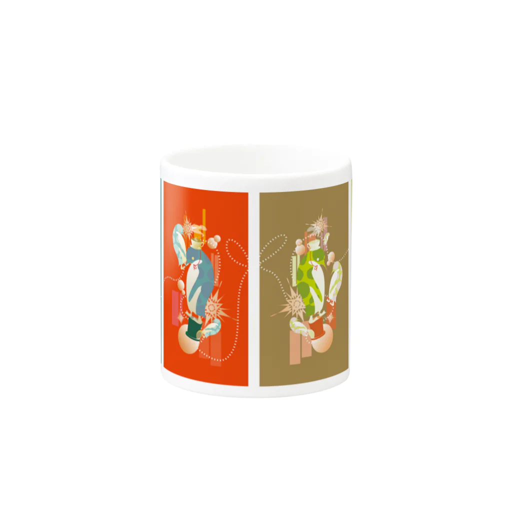 ペンギンパカリのTeaTime（4ペンギン） Mug :other side of the handle