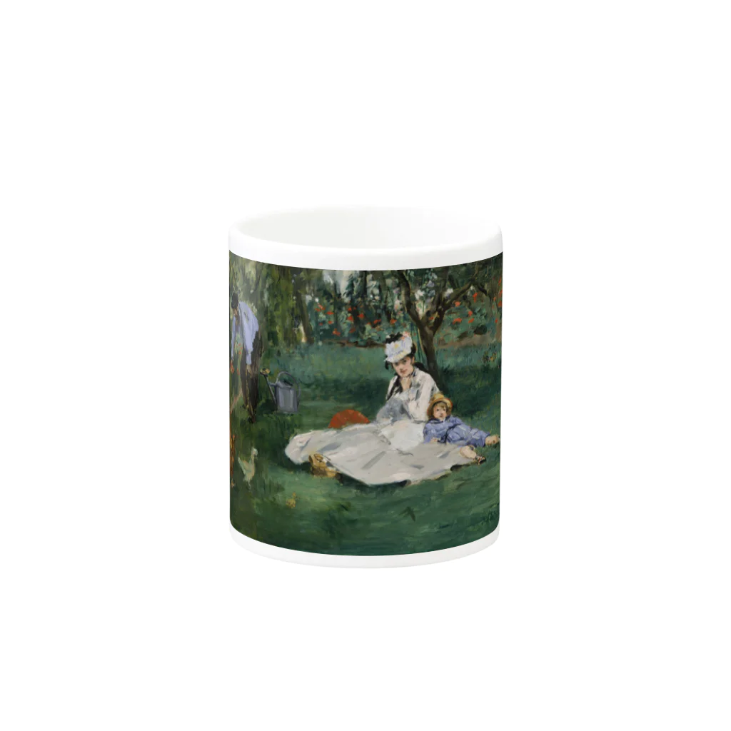 SONOTENI-ARTの012-002　エドゥアール・マネ　『庭のモネ一家』　マグカップ Mug :other side of the handle