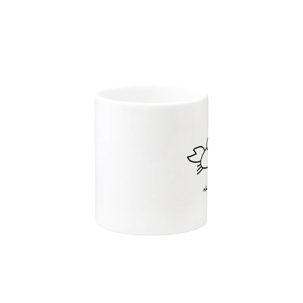 しましゃぼんのへんぺいなカニ Mug :other side of the handle