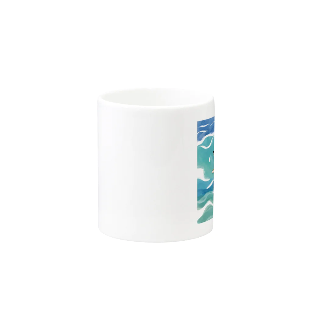 コーギーライフの海を泳ぐコーギー Mug :other side of the handle