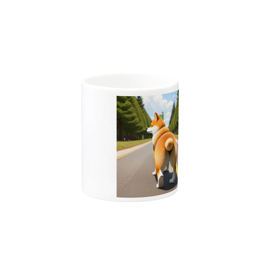 shIbaのおしりは見せて顔は見せてくれないシバ Mug :other side of the handle