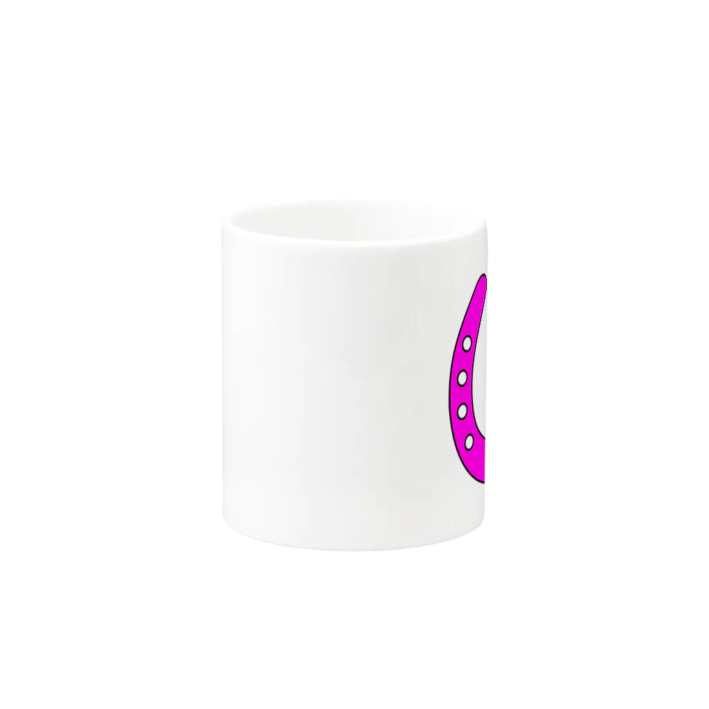 umajoの馬蹄（ホースシュー）Pink Mug :other side of the handle