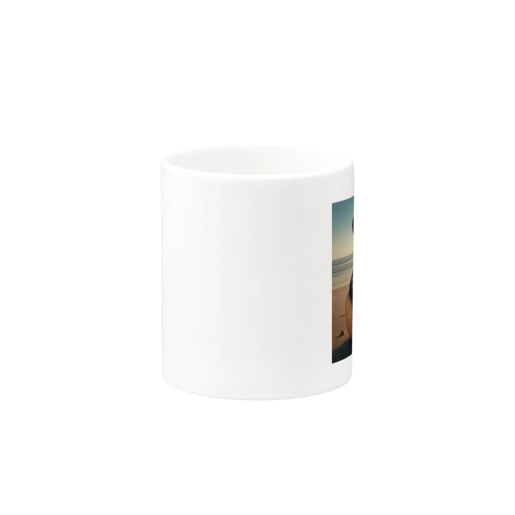 tamatama1038のギターを弾く猫 Mug :other side of the handle