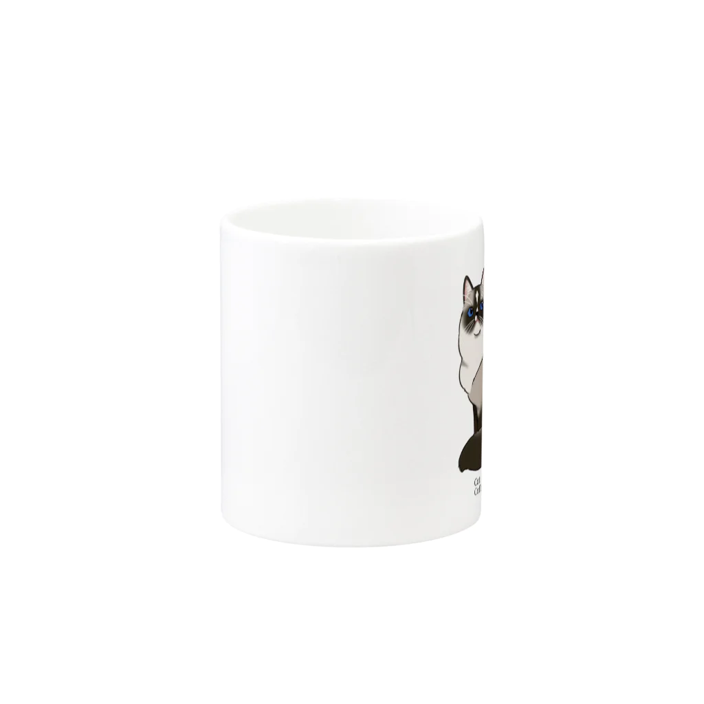 MOFF_officialのCat Café MOFF しんのすけ Mug :other side of the handle