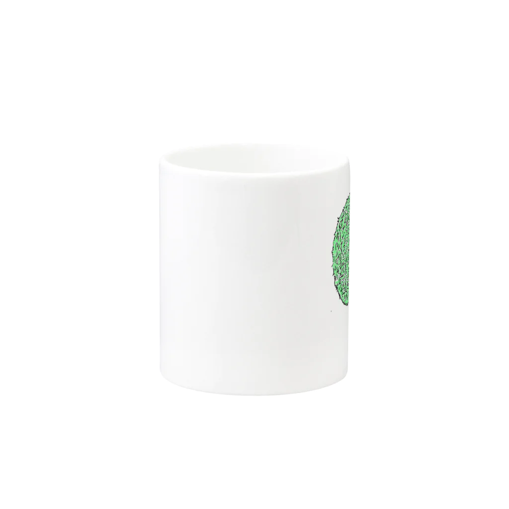 toyokoのひつじメルヒェン（緑） Mug :other side of the handle