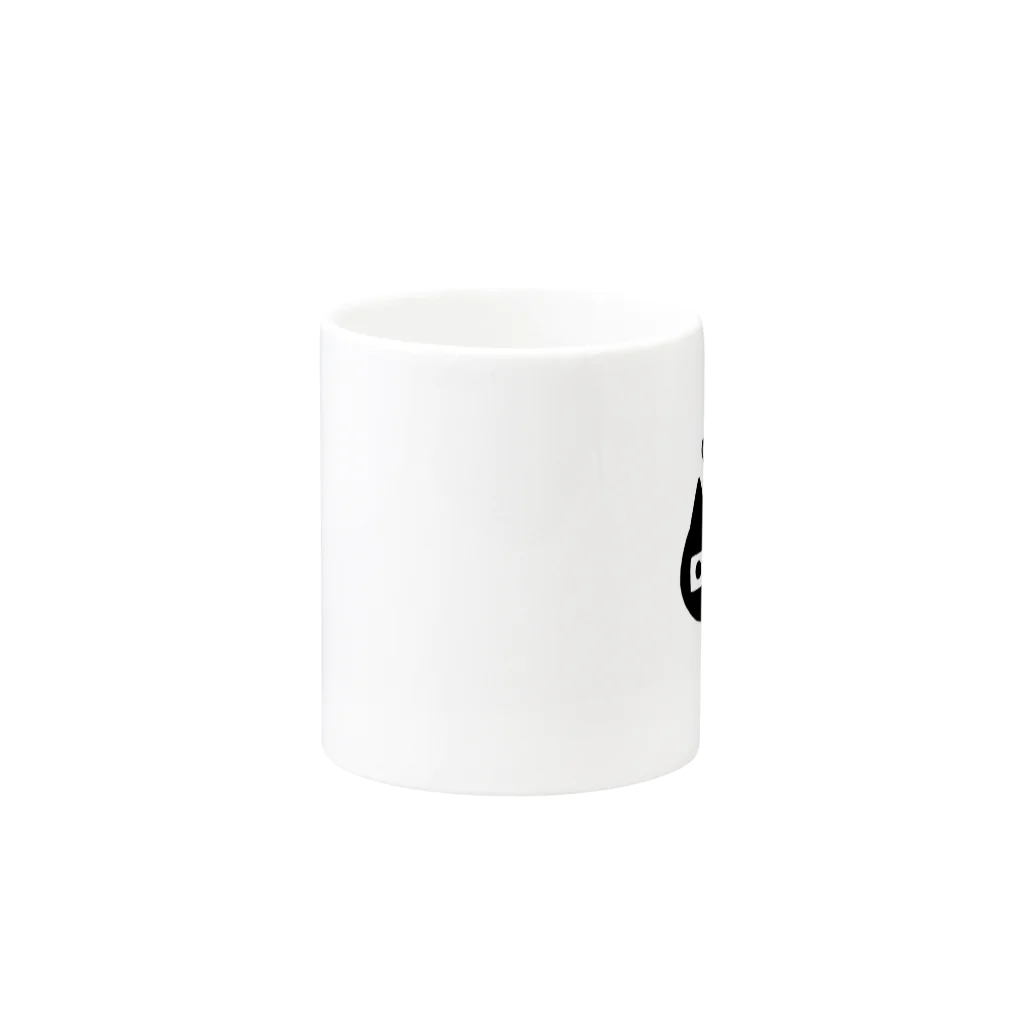 ねこを吸う者のねこにんじゃマグ(くろ) Mug :other side of the handle