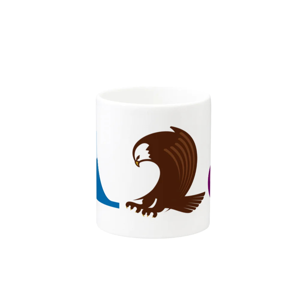無彩色デザイン販売所の初夢 / 一富士二鷹三茄子 Mug :other side of the handle