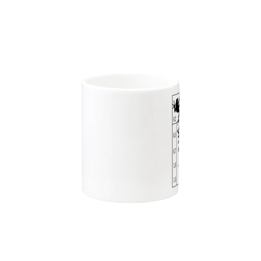 アトリエアイリスのカエル検査表 Mug :other side of the handle