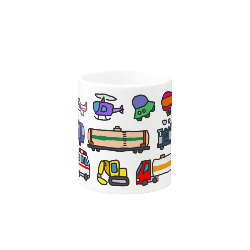 materialize.jpののりものだいずかん Mug :other side of the handle